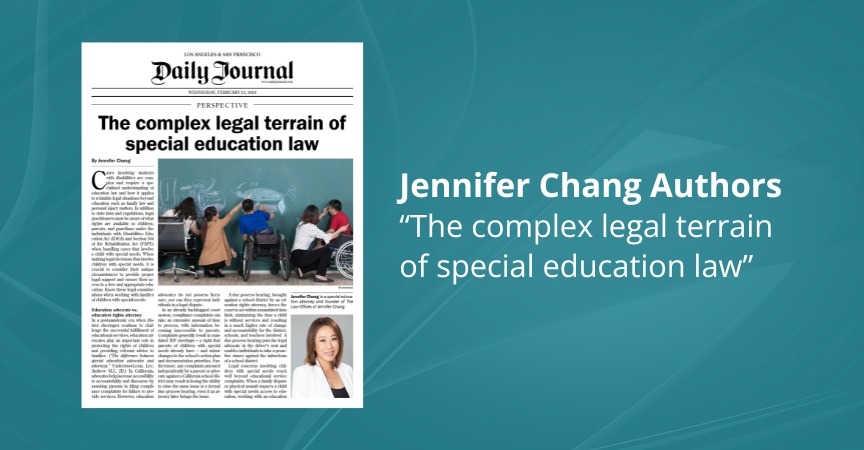 Jennifer Chang Shares Special Education Law Insight with Daily Journal
